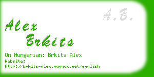 alex brkits business card